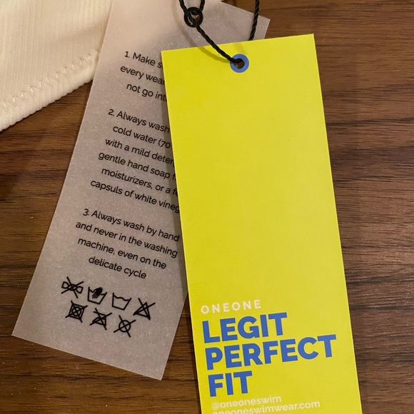 NWT Oneone swimwear. Lara top ivory, Heidi bottom ivory. Size M. - Picture 6 of 10